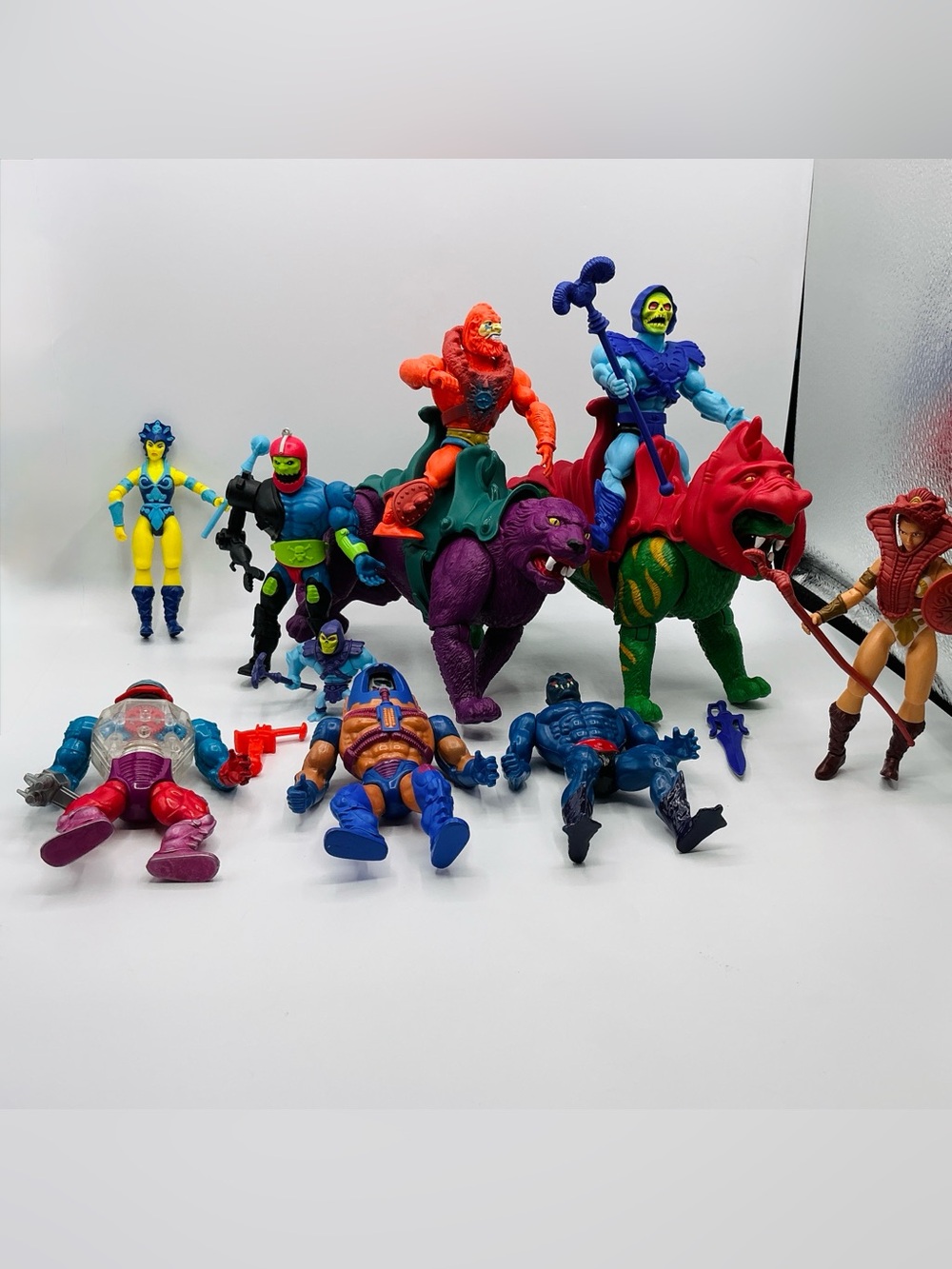 Masters of the Universe Lot Vintage & Modern Battle Cats MOTU He-Man Skeletor